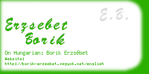 erzsebet borik business card