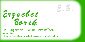 erzsebet borik business card